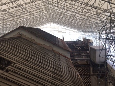 Travaux de curage de l’ensemble du bâtiment des Galeries Lafayette